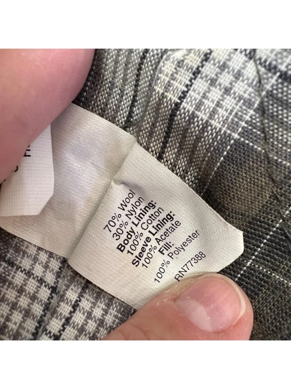 J. Crew Mens Gray Wool-Blend Button-Up Jacket Car Coat Plaid Lining Size Medium